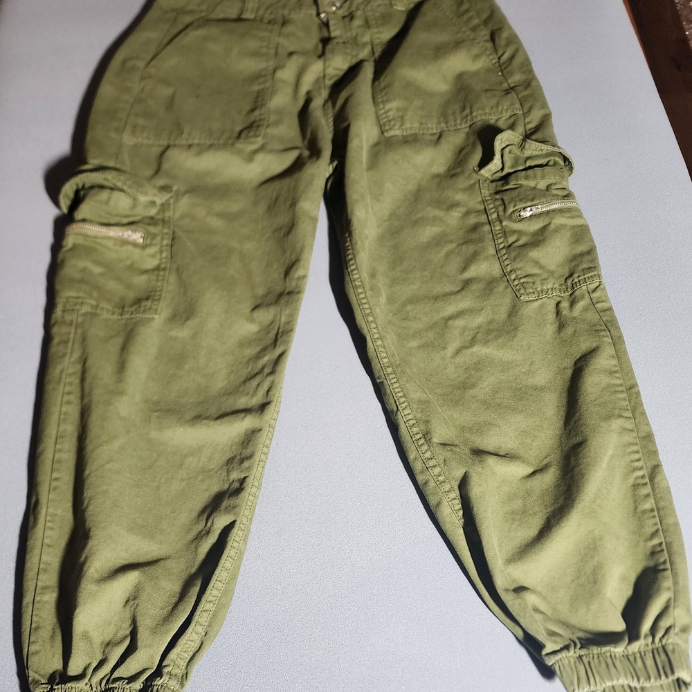 Zara Olive Green Cargo Joggers